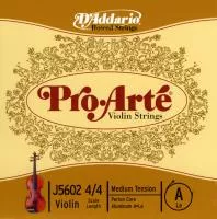 J5602-4/4M Pro-Arte Отдельная струна А/Ля для скрипки размером 4/4, среднее натяжение, D'Addario
