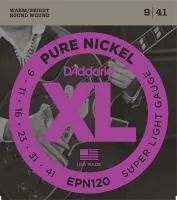 EPN120 XL PURE NICKEL Струны для электрогитары нейлоновые Super Light 9-41 D`Addario