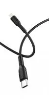 Кабель GP21TL Type-C (m)-Lightning (m) 3.0A 27W силикон черный, GoPower, 00-00028378