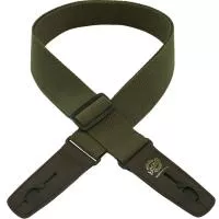 Ремень для гитары с блокировкой, хлопок, оливковый, Lock-It Straps, D'Andrea, LIS-050-C2-OLV/BRN