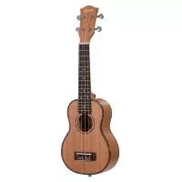 Mahogany Series Укулеле сопрано, леворукий, с чехлом, цвет натуральный, Cascha, HH-2026L