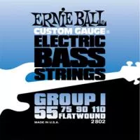 2802 Flat Wound Комплект струн для бас-гитары, 55-110, Ernie Ball
