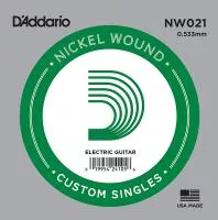 NW021 Nickel Wound Отдельная струна для электрогитары, .021, D'Addario