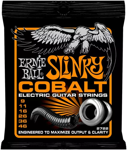 2722 Cobalt Hybrid Slinky Комплект cтрун для электрогитары, кобальт 9-46, Ernie Ball