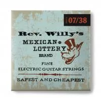 Rev. Willy's Lottery Комплект струн для электрогитары, никелированные, ExLight, 7-38, Dunlop, RWN0738