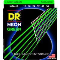 NGA-12 Neon Green Комплект струн для акустической гитары, 12-54, DR