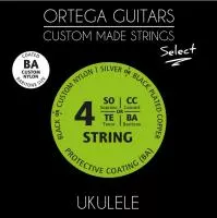 Select Комплект струн для укулеле баритон, с покрытием, Ortega, UKS-BA
