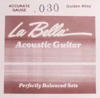 GW030 Golden Alloy Отдельная струна для акустической гитары, 030, бронза, La Bella