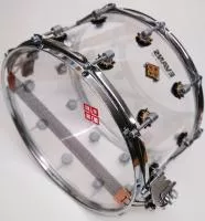 Малый барабан 14x8", акрил с металлическим ободом, прозрачный, Мастерская Бехтеревых, MBAp-m-1408-10