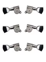 Колки для гитары 3+3, локовые, хром, Gotoh, SG381-HAPM-04-C-L3+R3