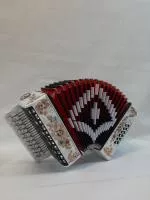 Гармонь «Чайка» 19х12-II, белая, до мажор, роспись, Шуйская гармонь, SZ48/1XL-C-WH
