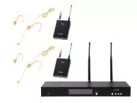 Беспроводная микрофонная система, 2 головных микрофона, LAudio, RWS-2BHS