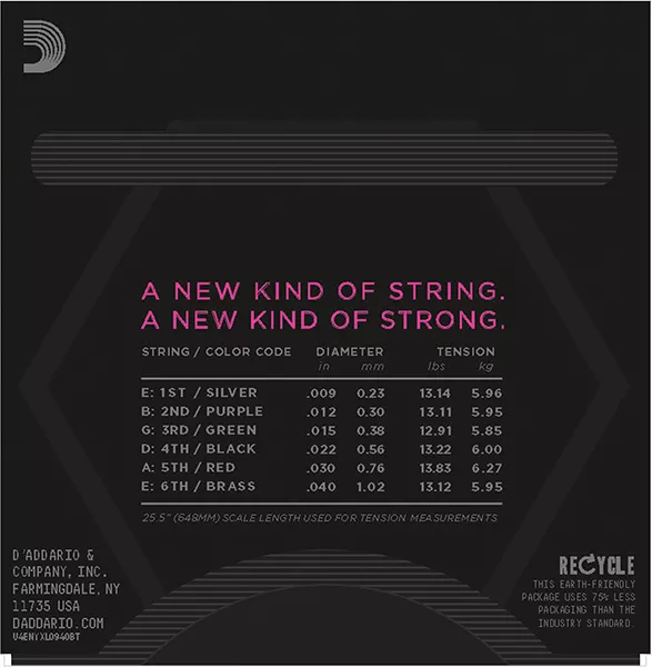NYXL0940BT NYXL Комплект струн для электрогитары, Super Light, 09-40, D'Addario