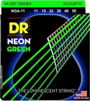 NGA-11 Neon Green Комплект струн для акустической гитары, 11-50, DR