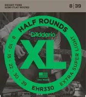 EHR330 Half Round Комплект струн для электрогитары, Extra-Super Light, 8-39, D'Addario