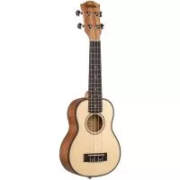 Spruce Series Укулеле концертный, с чехлом, учебником, цвет натуральный, Cascha, HH-2152