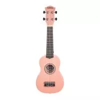 Linden Series Укулеле сопрано, с чехлом, розовый, Cascha, HH-3968