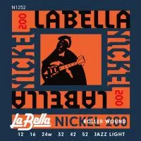 Nickel 200 Roller Wound Комплект струн для электрогитары 012-052 La Bella, N1252