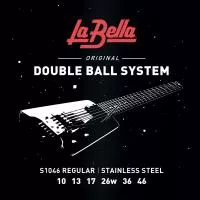 Комплект струн для электрогитары без головки грифа, 10-46, сталь, Regular, La Bella, S1046