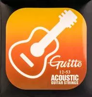 Комплект струн для акустической гитары, 12-53, Guitto, GSA-012