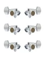 Колки для гитары 3+3, локовые, хром, Gotoh, SG301-MGT-01-C-L3+R3