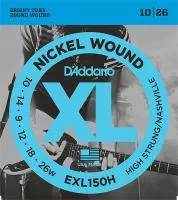 EXL150H Nickel Wound Комплект струн для электрогитары, High-Strung/Nashville Tuning 10-26, D'Addario