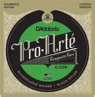 EJ25B Pro-Arte Composite Комплект струн для гитары фламенко, черный нейлон, D'Addario