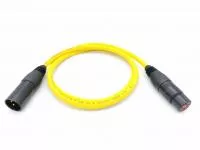 Кабель микрофонный (балансный), желтый, 1м, ZZcable, E1-XLR-M-F-0100-4
