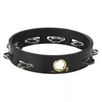 Quadura Тамбурин 8", без пластика, один ряд бубенцов, черный, Remo, TA-6108-70