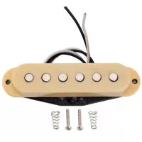 Звукосниматель сингл Strat, нек(neck), кремовый, Musiclily, MX2295IV