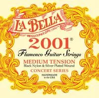 Комплект струн для фламенко гитары, среднее нат, посеребр., La Bella, 2001FM-Flamenco-Medium