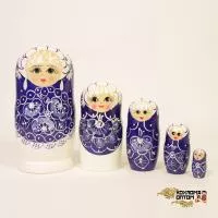 LHM10130 Матрешка "Жемчужина" 5 кукольная, Хохлома