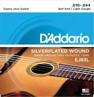 EJ83L Gypsy Jazz Комплект струн для акустической гитары, шарики на концах, Light, 10-44, D'Addario