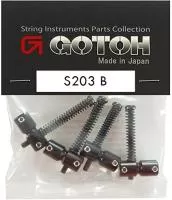 Комплект седел для бриджа бас-гитары, латунь, черные, Gotoh, S-203-B