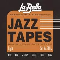 Jazz Tapes Комплект струн для электрогитары, нейлон, 12-56, La Bella, 800L