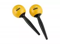 NINO582Y Маракасы пластиковые, круглые на ручке, желтые, Meinl