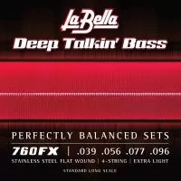Deep Talkin' Bass Комплект струн для бас-гитары, сталь, 39-96, La Bella, 760FX
