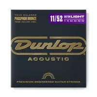 Комплект струн для акустической гитары, фосф.бронза, Medium Light, 11-52, Dunlop, DAP1152
