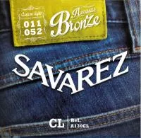 Комплект струн для акустической гитары, бронза 80/20, Custom Light, 11-52, Savarez, A130CL