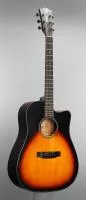 Гитара акустическая, с вырезом, санберст, Foix, ZD-83CM-VS