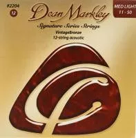 Vintage Bronze Комплект струн для 12-струнной акустической гитары, 11-50, Dean Markley, DM2204