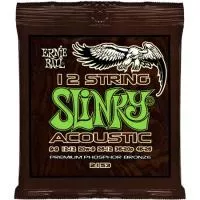 2153 12-str Slinky, Комплект струн для 12-стр. акустической гитары, фосфор. бронза, 9-46, Ernie Ball