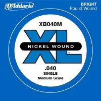 XB040M Nickel Wound Отдельная струна для бас-гитары, 040, D'Addario