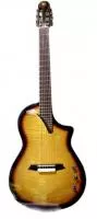 Классическая гитара со звукоснимателем, санберст, Martinez, Hispania-Sunburst