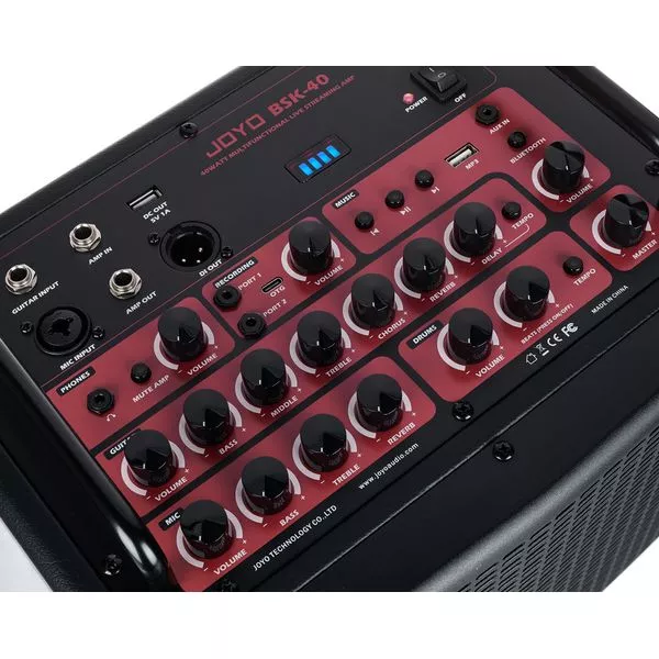 Комбоусилитель для акустической гитары, 40Вт, черный, Joyo, BSK-40-BK  рис.2 
