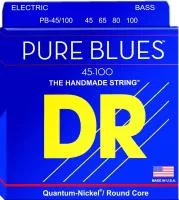 PB-45/100 PURE BLUES Комплект струн для бас-гитары, 45-100,DR