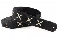 Legend D.G. Black Ремень для гитары, кожаный, черный, RightOn Straps, 8419612000070