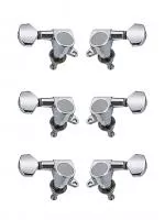 Колки для гитары 3+3, хром, Metallor, J-07-CR-3+3