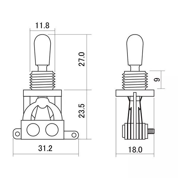 YM-T20G-2 Переключатель 3-х позиционный, золотистый, Hosco