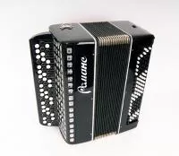 C9-BLACK Баян «Романс» 55х100-II, черный, Шуйская гармонь